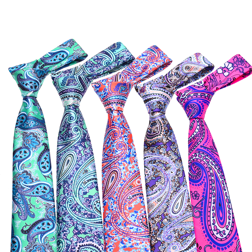 Мужские галстуки YiLi Premium из полиэстера с принтом Пейсли