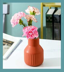 Pequeños floreros de cerámica de colores, adornos decorativos para mesa de comedor, hogar nórdico, baño, decoración de oficina, relleno de jarrón de escritorio bonito - Product Image 4