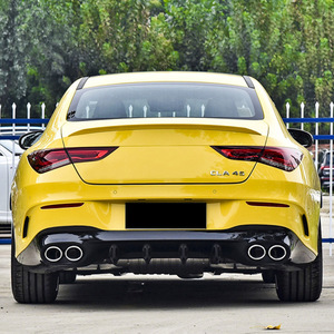 Mercedes-Benz CLA-Class Rear Bumper Lip Spoiler Piano Black PP Material 2019 Model Fitment - Product Image 3