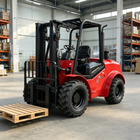 Chariot élévateur tout-terrain 4x4 4WD Diesel Kubota Isuzu Euro 5, moteur tout-terrain, chariot élévateur agricole 3,5 tonnes CE ISO, 8m