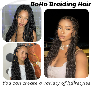 Trenza <span class=keywords><strong>de</strong></span> cabello humano <span class=keywords><strong>de</strong></span> alta calidad, color natural, estilo bohemio, onda profunda, fabricante <span class=keywords><strong>de</strong></span> ondas <span class=keywords><strong>de</strong></span> agua - Product Image 3