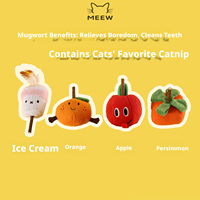 Kattenspeelgoed Schattig fruitvormig kattenkruid pluche speeltje Fruit kauwspeeltje met Silver Vine stick voor kittens om op te kauwen