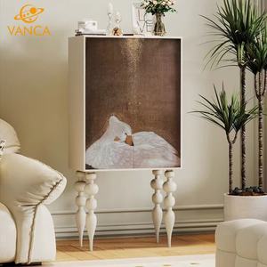Armoire à chaussures moderne en <span class=keywords><strong>bois</strong></span> massif laqué blanc et <span class=keywords><strong>noir</strong></span>, grande capacité, multi-niveaux, rangement mural, armoire latérale pour les pieds - Product Image 2