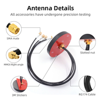 Antenne Combo 4-en-1 pour Véhicule MDVR 4G LTE GPS WiFi 12DBI Verticale MIMO IP67 Connecteur Fileté Gestion de Flotte OEM Personnalisé