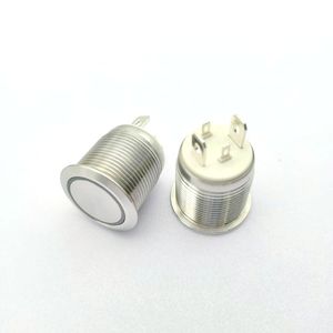 QIANNIAN 19mm 10A 고전류 경제 모델 금속 푸시 버튼 스위치 방수 IP67 래칭/순간 푸시 버튼 스위치 - Product Image 1