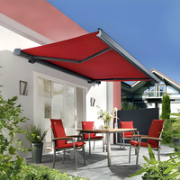Auvent rétractable motorisé à cassette intégrale, design moderne et luxueux, avec éclairage LED, protection contre la pluie, pour balcon, jardin/terrasse
