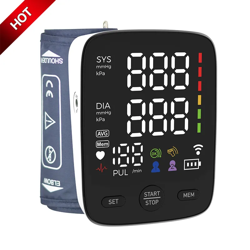 ホット販売大画面LEDディスプレイポータブル上腕デジタル血圧モニター