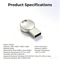 Clé USB 2.0 en métal FD1032 de haute qualité, 4 Go à 32 Go, garantie de 2 ans, économique, pour détaillants et entreprises d'import-export