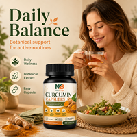 Formule personnalisée directe d'usine, complexe curcuma gingembre, capsules de curcumine pour la santé cardiaque