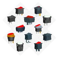 Haute Performance personnalisé bonne qualité 12v/24v 2/3/4/5/6/7/8/10 broches bouton poussoir voiture marin swith interrupteur à bascule étanche