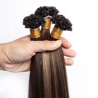 Extensions de cheveux humains vierges russes à pointe en U, pré-collées, double épaisseur, vente en gros, très demandées en salon