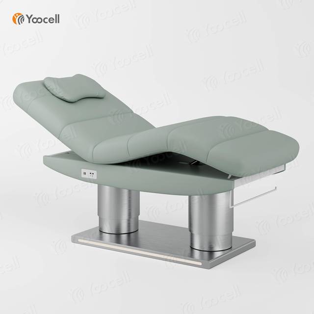 Yoocell Luxury Beauty Furniture Available in Custom Colors Electric Adjustable Spa Beds Massage Table with USB