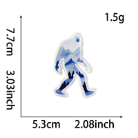 5 pièces Yeti Bigfoot fer sur Patch transfert de chaleur Applique pour chemise veste chapeau | Sasquatch extérieur drôle bricolage vêtements Patch