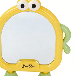 <span class=keywords><strong>Miroir</strong></span> de maquillage de bureau quotidien Skylark, mignon, haute définition, simple face, rond, en plastique et verre - Product Image 4