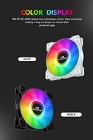 Ventilateur de refroidissement CPU SNOWMAN 120 mm RGB, roulement à fluide de refroidissement haute pression, fonctionnement silencieux, dissipateur thermique LED coloré