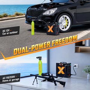 Compresseur d'air Smaco PcP 4500 Psi sans huile, double alimentation 12V DC 110V AC, accessoire de paintball - Product Image 5