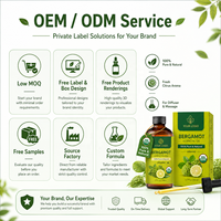 OEM/ODM 100% Minyak Esensial Bergamot Alami Murni untuk Pembuatan Sabun Lilin Parfum Perawatan Kulit Aromaterapi Penggunaan Rumah Tangga