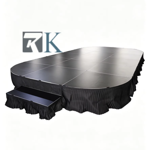 Plateforme de scène en aluminium pour mariage, plancher en contreplaqué pour toile de fond de mariage, photo de couple - Product Image 1