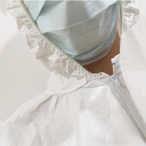 पीपीई विरोधी स्थैतिक Workwear डिस्पोजेबल/उद्योग निविड़ अंधकार/प्रयोगशाला/सुरक्षा/काम/Dmicroporous/एसएमएस/पीपी Hooded Nonwoven coverall - Product Image 6