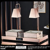 Plateau chauffant électrique en acier inoxydable 304 couleur or rose, lampe chauffante, économie d'énergie, température réglable, marque OULU, garantie 1 an