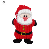 Peluche personnalisable Père Noël en gros, coussin doux rouge style Noël pour enfants
