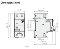 Disjoncteur différentiel électromagnétique (RCBO) 10kA 2P CN AUB7HLM