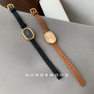 Montre à quartz ovale en cuir véritable élégante et tendance haut de gamme pour femme <span class=keywords><strong>252</strong></span> - Product Image 5