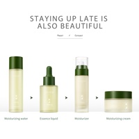 Coffret Rituel de Soin Centella Marque Blanche pour Démarrage, Kit Soin Visage Éclaircissant 4 Produits : Tonique, Lotion Cutanée, Sérum Essence Enrichi