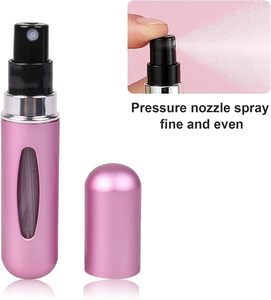 Botellas de aceite de perfume de aluminio rellenables con mini relleno inferior elegante de forma redonda unisex - Product Image 4