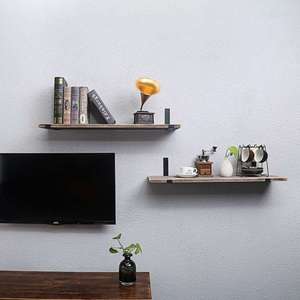 Support <span class=keywords><strong>d</strong></span>'étagère 8 pouces noir L <span class=keywords><strong>Angle</strong></span> Support Heavy Duty industriel rustique flottant <span class=keywords><strong>d</strong></span>écor fonte acier étagère murale supports métal - Product Image 5