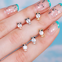 ZUOLA Boucles d'oreilles en titane chirurgical en forme de cœur et d'étoile, clous en CZ plaqués argent, bijoux de piercing pour lèvre, nez, cartilage