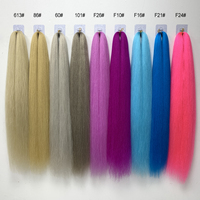 Cheveux à tresser pré-étirés Falang 1 Fiber gris foncé, Ventes flash, sans nœuds ni perte, tressage facile