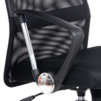 Chaise de bureau en maille de bureau d'ordinateur à dossier haut ergonomique moderne noire