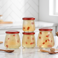 Bouteille en verre hermétique personnalisée pour nid d'oiseau, pot à confiture de fruits, pot de conserve alimentaire avec couvercle à vis, en gros, 150 ml, 280 ml