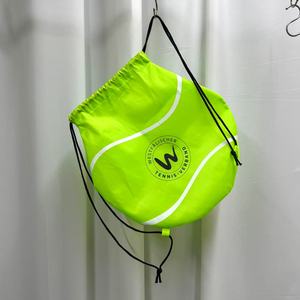 Logotipo personalizado 12 pulgadas Poliéster Gimnasio Deportes Mochila Baloncesto Bolsa con cordón Bolsas de almacenamiento de viaje a prueba de agua con cuerda - Product Image 6