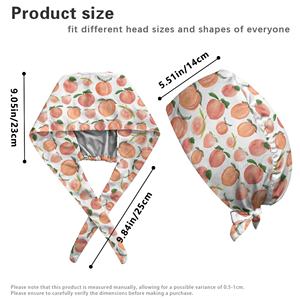 Simpatico cappello da infermiera con motivo stampato in cotone da lavoro taglia 10 pz copricapo personalizzato satinato interno o Logo regolabile per capelli lunghi - Product Image 6