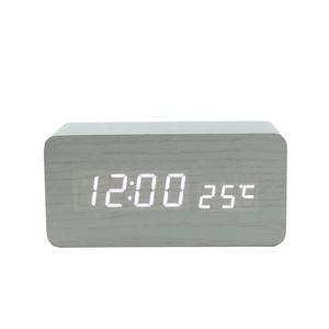 Gỗ thủ công làm kỹ thuật số LED đồng hồ báo thức cho phòng ngủ - Product Image 2
