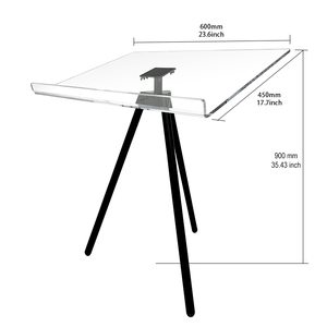 Tầng đứng rõ ràng <span class=keywords><strong>Acrylic</strong></span> tầng thường vụ tủ sách nhỏ kệ sách cho phòng ngủ phòng khách Tripod cuốn sách hiển thị giá - Product Image 6