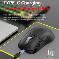 Souris de jeu sans fil ergonomique W17 2.4G Tri-mode avec rétroéclairage RGB, 6 boutons programmables, pour ordinateur de bureau/ordinateur portable/Android