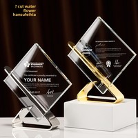 Trophée en cristal créatif, médaille carrée personnalisée, modèle Chine FKM22, pour récompense d'équipe de ventes excellente lors de la réunion annuelle de l'entreprise