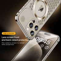 Casing ponsel aluminium baru casing ponsel mewah logam magnetik untuk iPhone 14 15