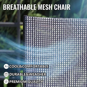 <b>Outdoor</b> Patio <b>Chairs</b> Set Of 2 <b>Stackable</b> Portable For Deck Garden Camping Travel - Product Image 6