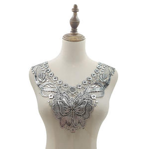 Cuello de Encaje Clásico Soluble en Agua, Bordado de Seda de Poliéster, Corsage Tridimensional Hueco, Cuello Falso de Encaje <span class=keywords><strong>para</strong></span> Mujer - Product Image 3