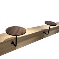 Table murale moderne en bambou pour salons de thé, pâtisseries et cafés – Design mural tendance et populaire sur internet