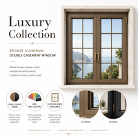 Ventanas de Aluminio Abatibles con Garantía, Herrajes Resistentes a Huracanes, Ventana Abatible de Aluminio con Manivela Resistente a Impactos