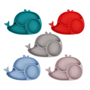 Assiette en silicone personnalisée, production de moules sur mesure, vaisselle pour bébé, vente en gros d'usine, OEM, ensemble d'assiettes de couleur personnalisée - Product Image 2