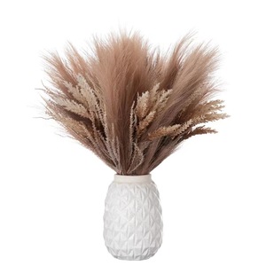 55cm/2ft Lifelike Faux Bulrush <b>Flowers</b> <b>Artificial</b> Factory Wholesale <b>Artificial</b> <b>Flowers</b> Real Touch Bulrush For Decor - Product Image 2