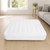 Matelas Gonflable Respirant avec Housse de Protection Amovible et Lavable, Drap Housse et Pompe Électrique Intégrée