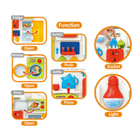 Table d'activités sensorielles pour tout-petits : Simulation d'appareils électroménagers de cuisine, panneau d'apprentissage précoce pour enfants