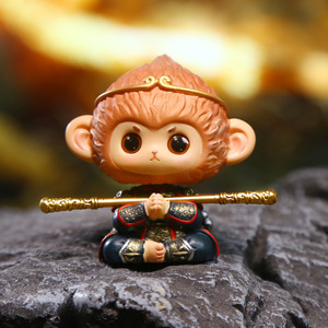 Nouvelles figurines de collection 2D tendance pour garçons, modè<span class=keywords><strong>le</strong></span> en résine du <span class=keywords><strong>Roi</strong></span> Singe, boîte mystère, cadeau, mini figurines de bureau décoratives 6 cm, marque PHJ - Product Image 3
